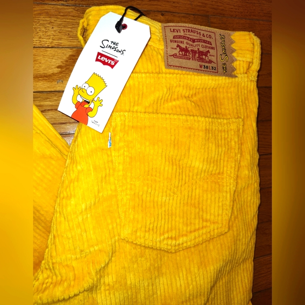 Levi's x The Simpsons High Waisted Loose Corduroy Pants 38x32